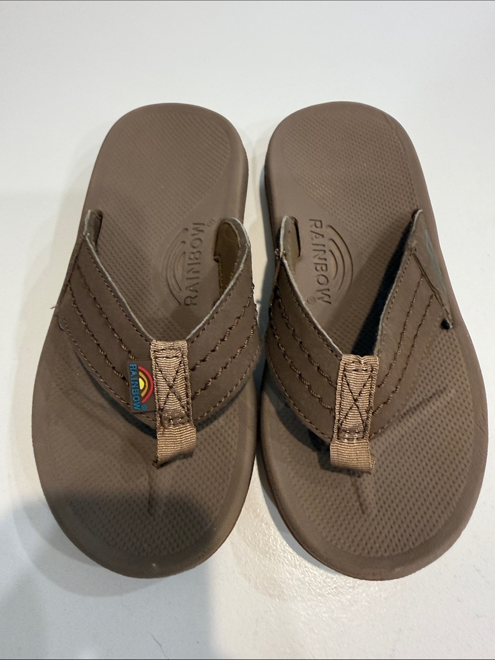 Rainbow Kids Brown Strap Flip Flops